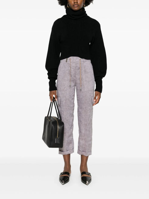 pantalones cargo de lino